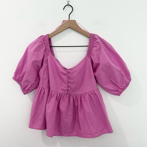 Free People Pink Veronica Sweetheart Top Pink Blouse size XS - Picture 3 of 8
